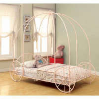 Coaster Furniture 400155T Massi Twin Canopy Bed Powder Pink